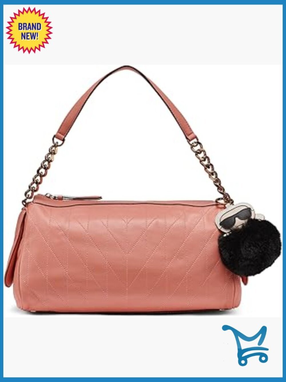 Leather Satchel Handbag with Adjustable Strap, Medium Size
